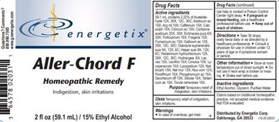 Aller Chord F 2 Oz Bottle Label